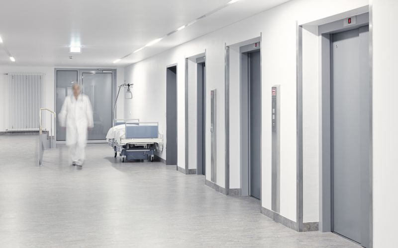 Hospital elevator bed ward doctor